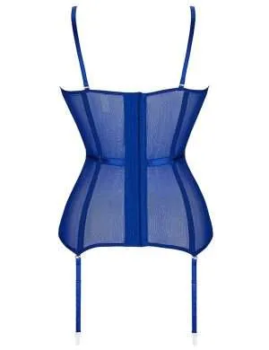 Blue Lace Corset - Safe Desires Model-free Lingerie