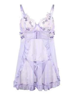 Purple Delight Apron Babydoll -Safe Desires - Model-Free Lingerie