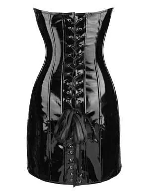 Gothic Lace-Up Corset Dress -Safe Desires - Model-Free Lingerie