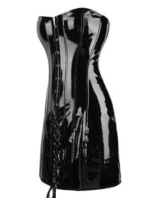Gothic Lace-Up Corset Dress Safe Desires - Model-Free Lingerie