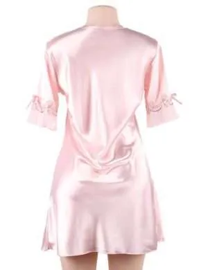 Pink Dreamy Silk Nightgown - Safe Desires - Model-Free - Lingerie