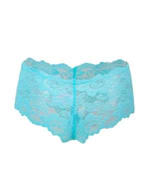 Teal Floral Lace Panty - Safe Desires Model-Free Lingerie