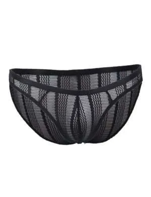 Black Men’s Mesh Black Brief - Safe Desires - Model-Free Lingerie