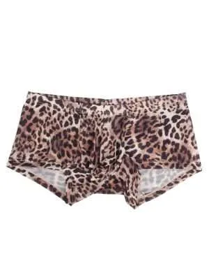Men’s Mesh Leopard Boxer - Safe Desires - Model-Free - Lingerie