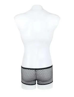 Black Men’s Fishnet Boxer - Safe Desires - Model-Free Lingerie