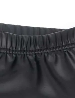 Black Men’s Faux Leather Boxers   - Safe Desires - Model-Free Lingerie