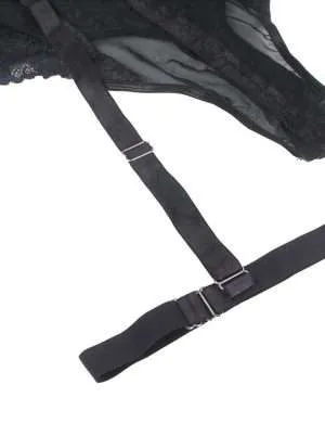 Sexy Black Leg Ring Teddy - Safe Desires - Model-Free Lingerie