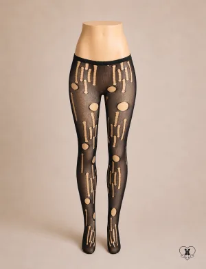 Torn Fishnet Pantyhose