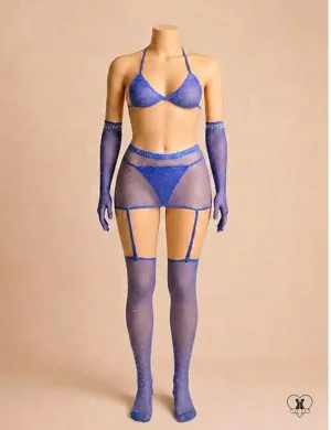 Rhinestone-Studded Bodystocking