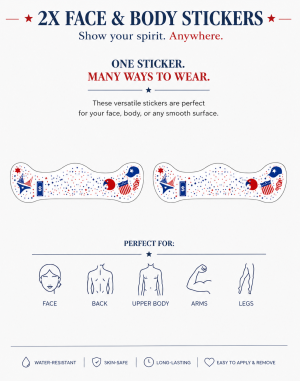 USA Themed Body Stickers