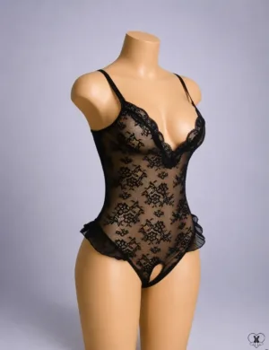 Lace Open Crotch Bodysuit