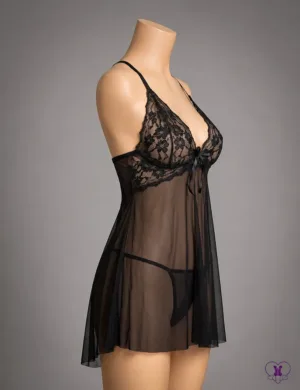 sheer lace gown set